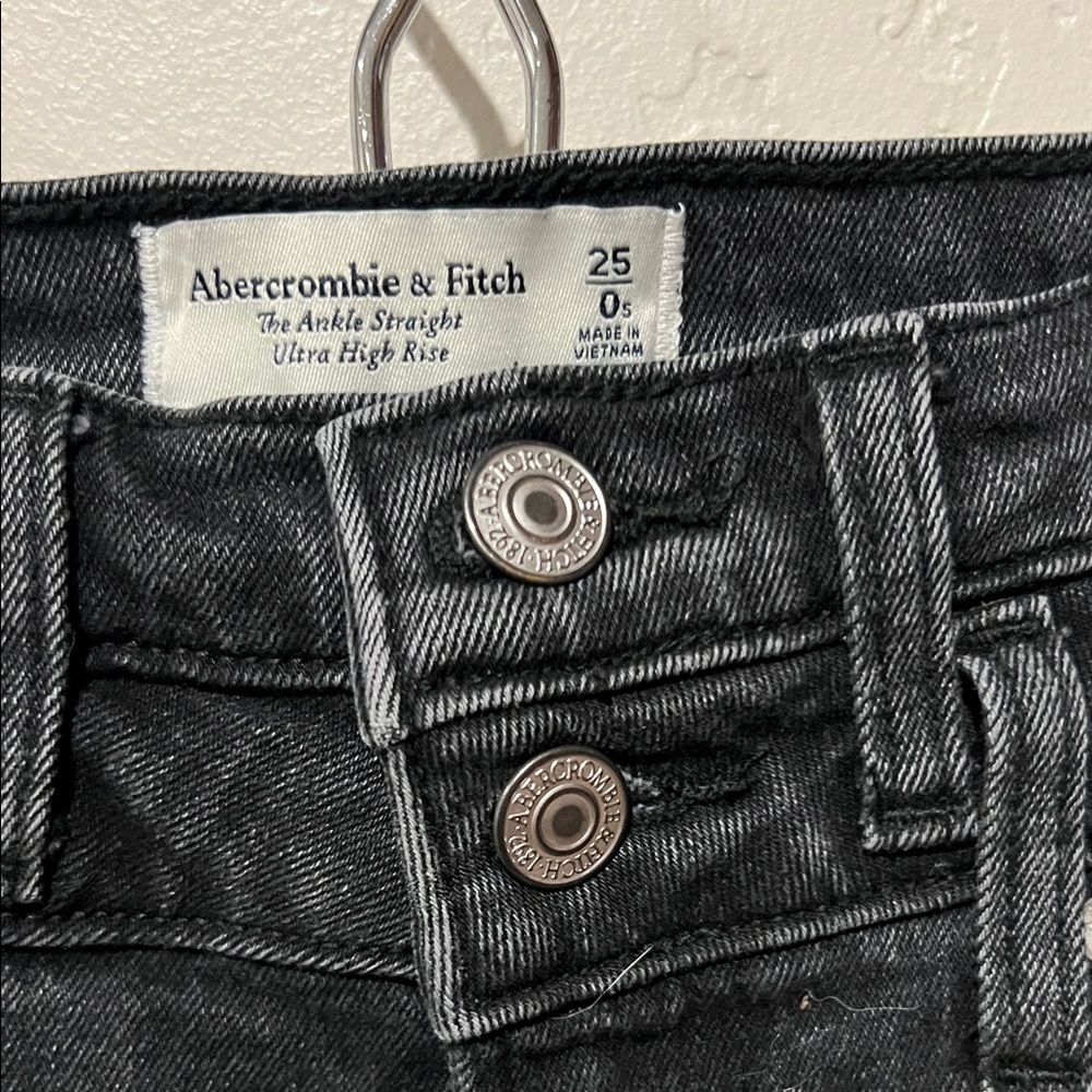 Abercrombie & Fitch Charcoal High Rise Jeans - Picture 2 of 5